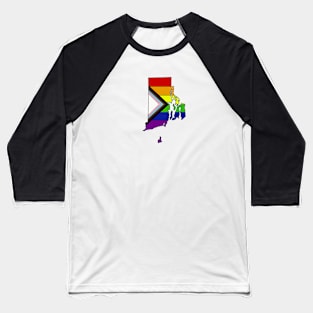 Progress pride flag - Rhode Island Baseball T-Shirt